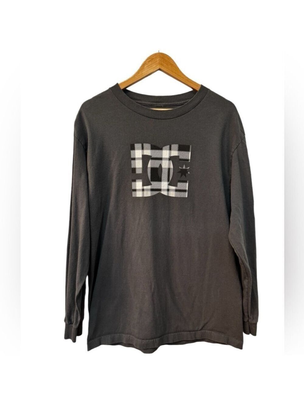 DC Shoes Charcoal Long Sleeve Shirt Large